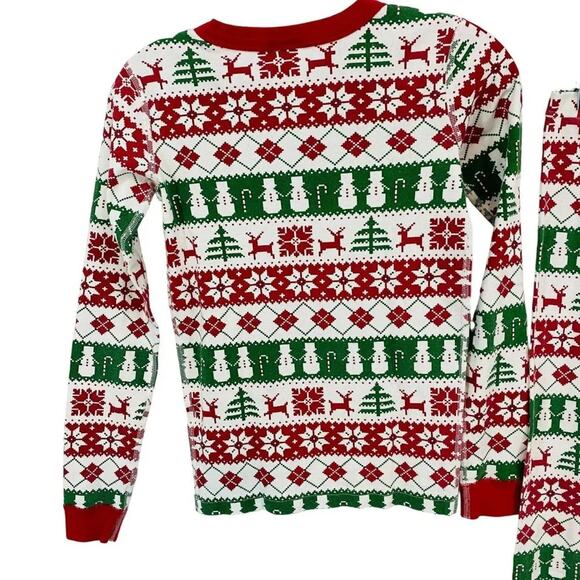 Hanna Andersson Fair Isle Holiday Pajama Set Unisex Kids 160 / 14 - Picture 4 of 10